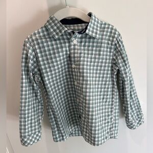 Mayoral Green and White Checkered Kids Button Down Shirt
